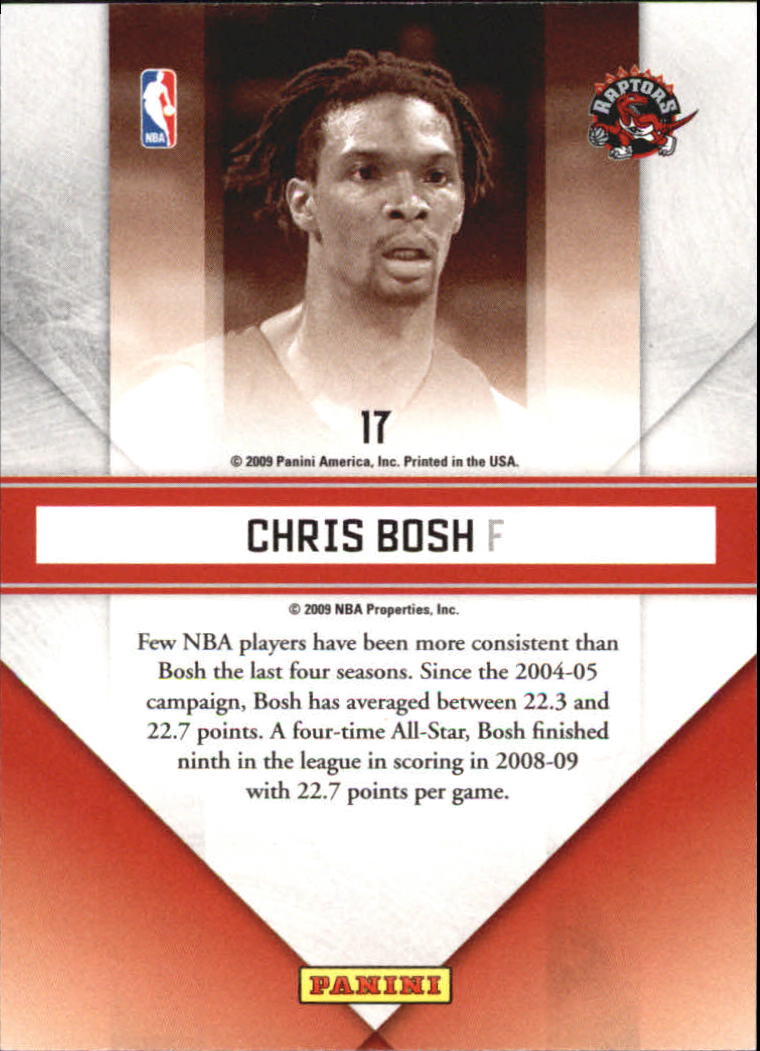2009-10 Prestige Stars of the NBA #17 Chris Bosh back image
