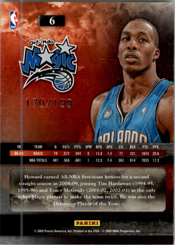 2009-10 Panini The Franchise Artists Proof #6 Dwight Howard back image