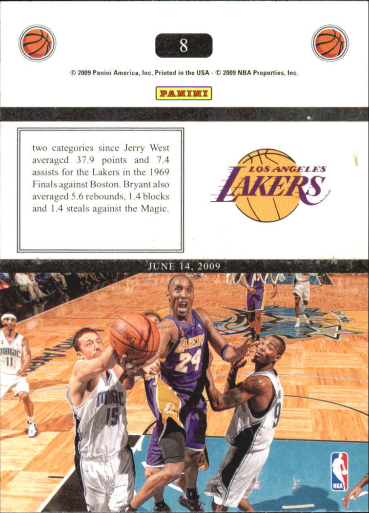 2009-10 Panini Headliners #8 Kobe Bryant back image