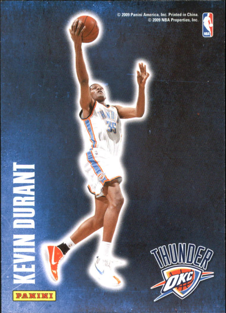 2009-10 Panini Decals #21 Kevin Durant back image