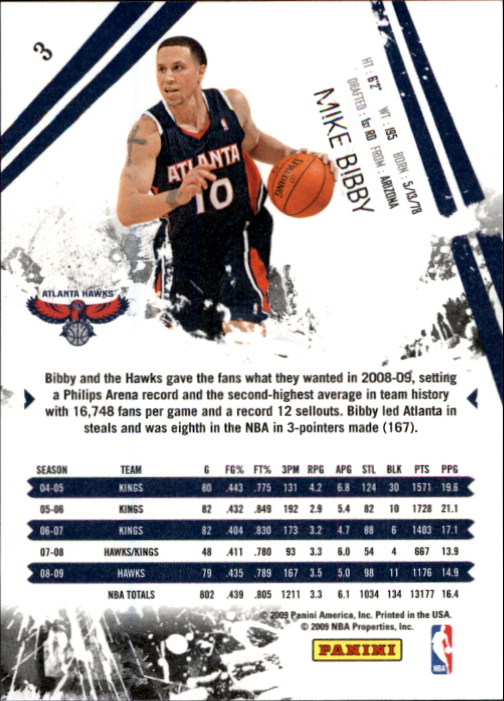 2009-10 Rookies and Stars #3 Mike Bibby back image