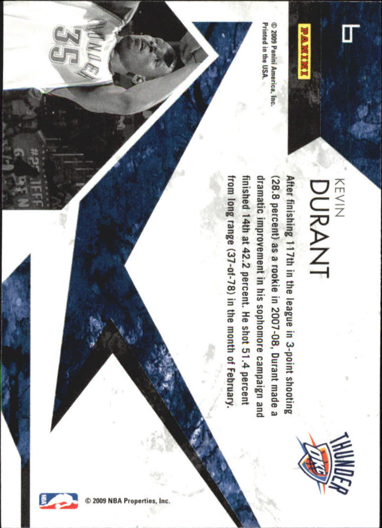 2009-10 Rookies and Stars Sharp Shooters #6 Kevin Durant back image