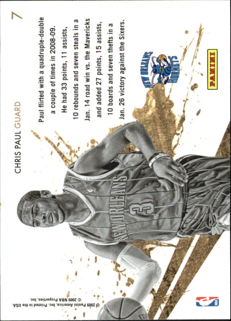 2009-10 Rookies and Stars Gold Stars #7 Chris Paul back image