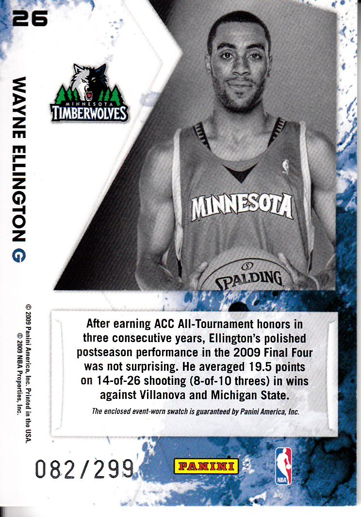 2009-10 Rookies and Stars Freshman Orientation Materials #26 Wayne Ellington back image