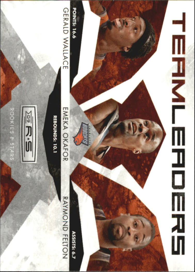 2009-10 Rookies and Stars Team Leaders #3 Gerald Wallace/Emeka Okafor/Raymond Felton