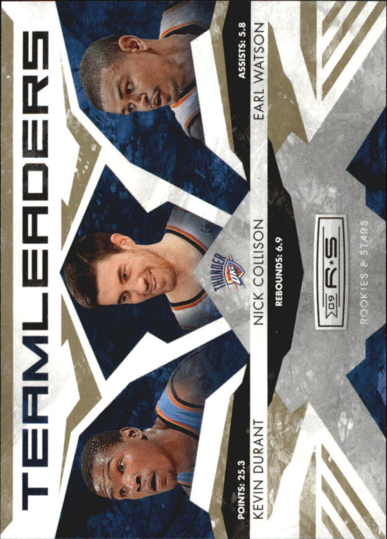 2009-10 Rookies and Stars Team Leaders Gold #21 Kevin Durant/Nick Collison/Earl Watson