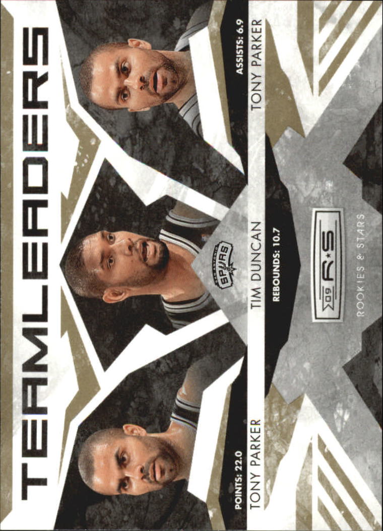 2009-10 Rookies and Stars Team Leaders Gold #27 Tony Parker/Tim Duncan/Tony Parker