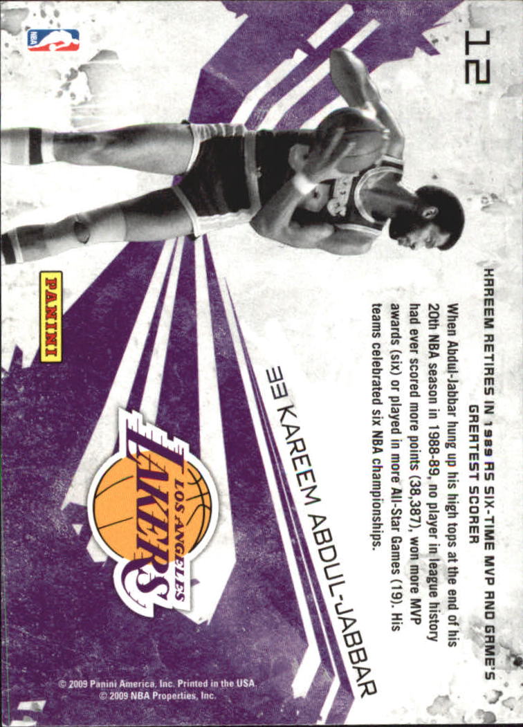 2009-10 Rookies and Stars Moments in Time #12 Kareem Abdul-Jabbar back image