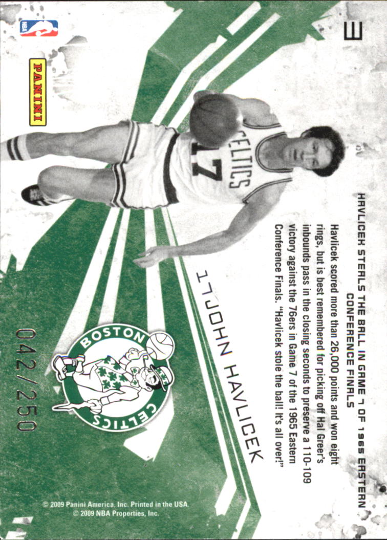 2009-10 Rookies and Stars Moments in Time Holofoil #3 John Havlicek back image