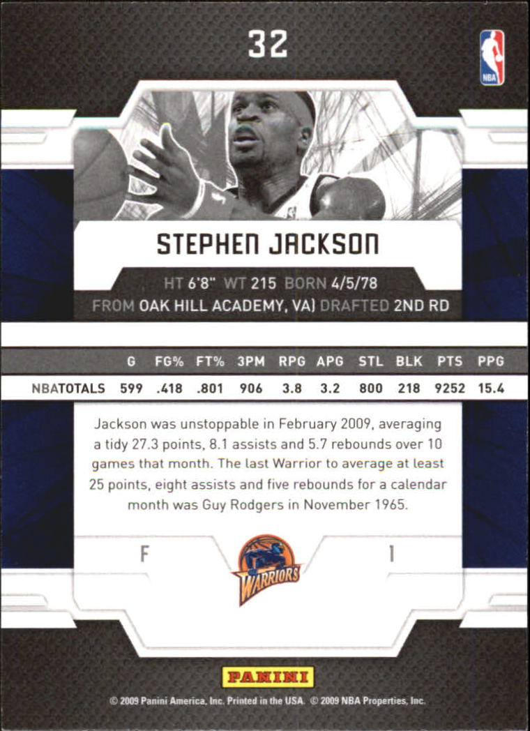 2009-10 Donruss Elite #32 Stephen Jackson back image