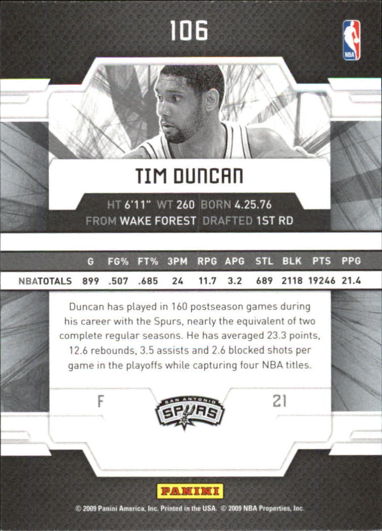 Tim Duncan cards (1998-2016) Spurs - You Choose - Bild 236 von 294