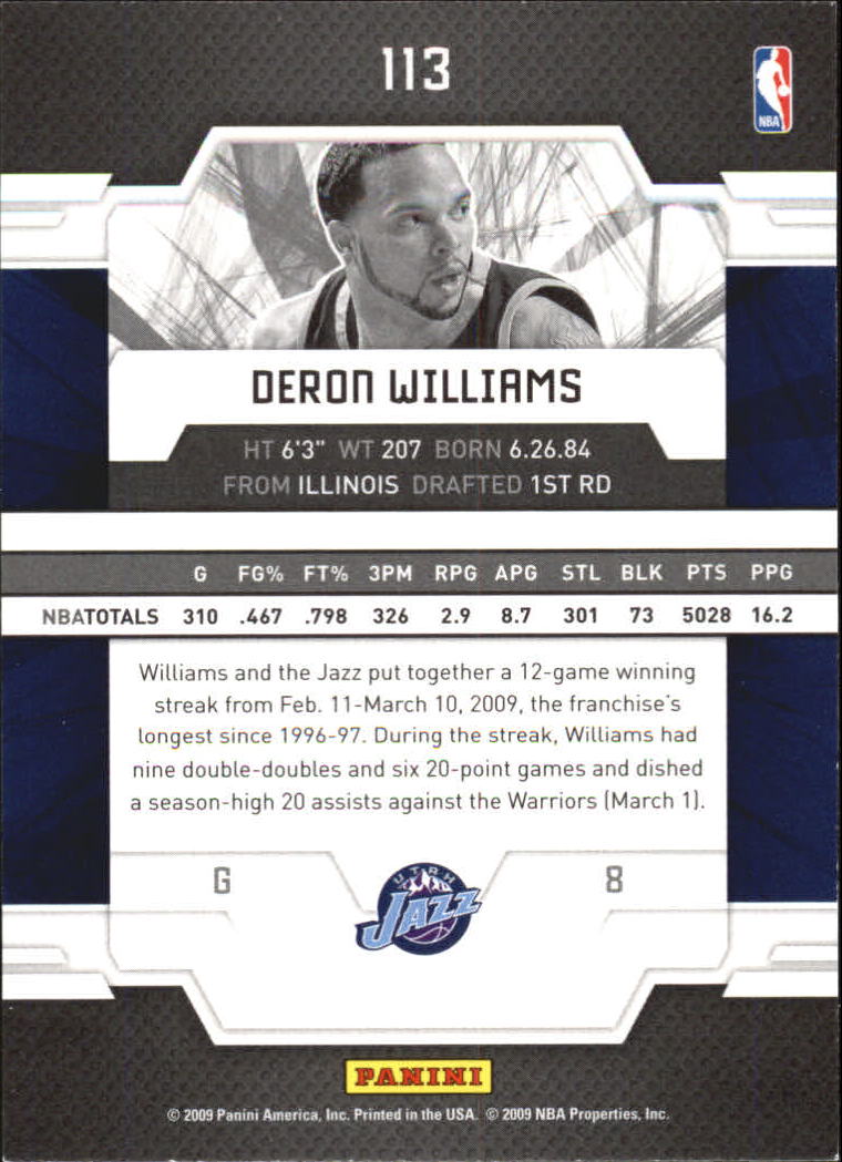 2009-10 Donruss Elite #113 Deron Williams back image