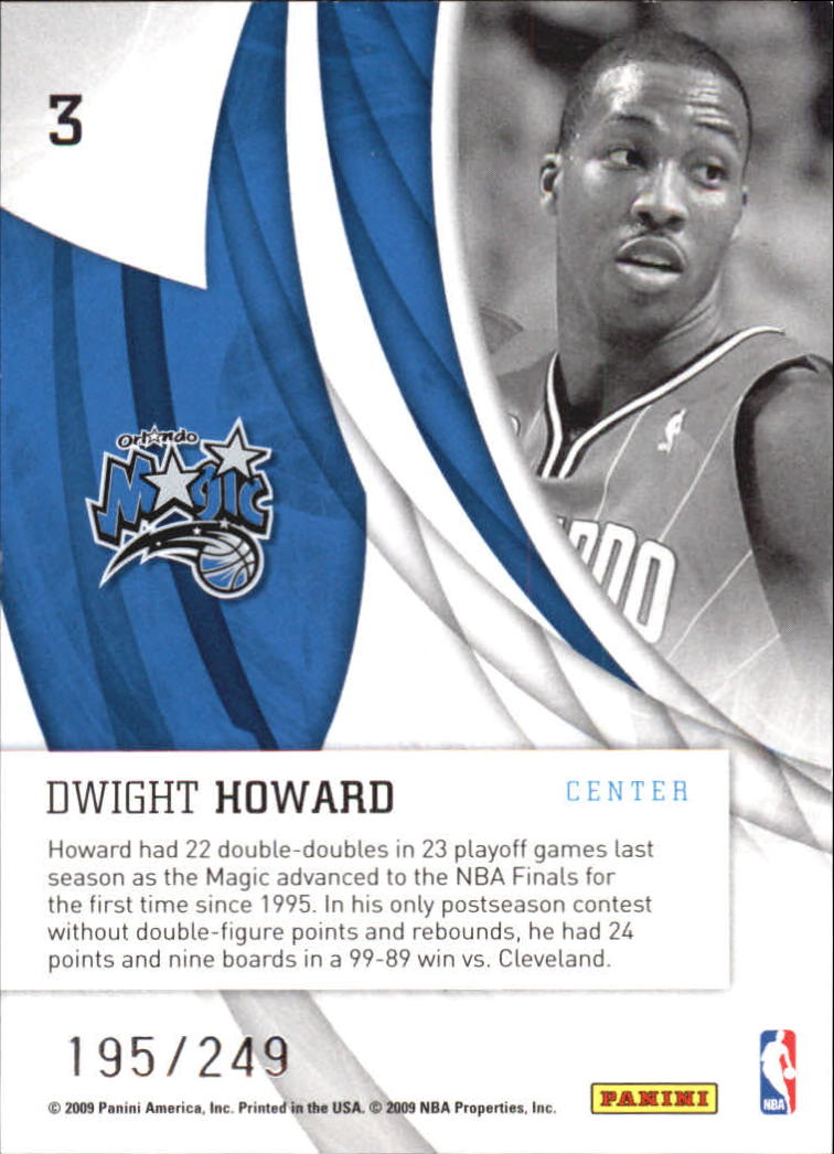 2009-10 Donruss Elite In the Zone Red #3 Dwight Howard back image