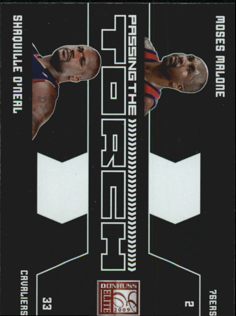 2009-10 Donruss Elite Passing the Torch Green #8 Moses Malone/Shaquille O'Neal