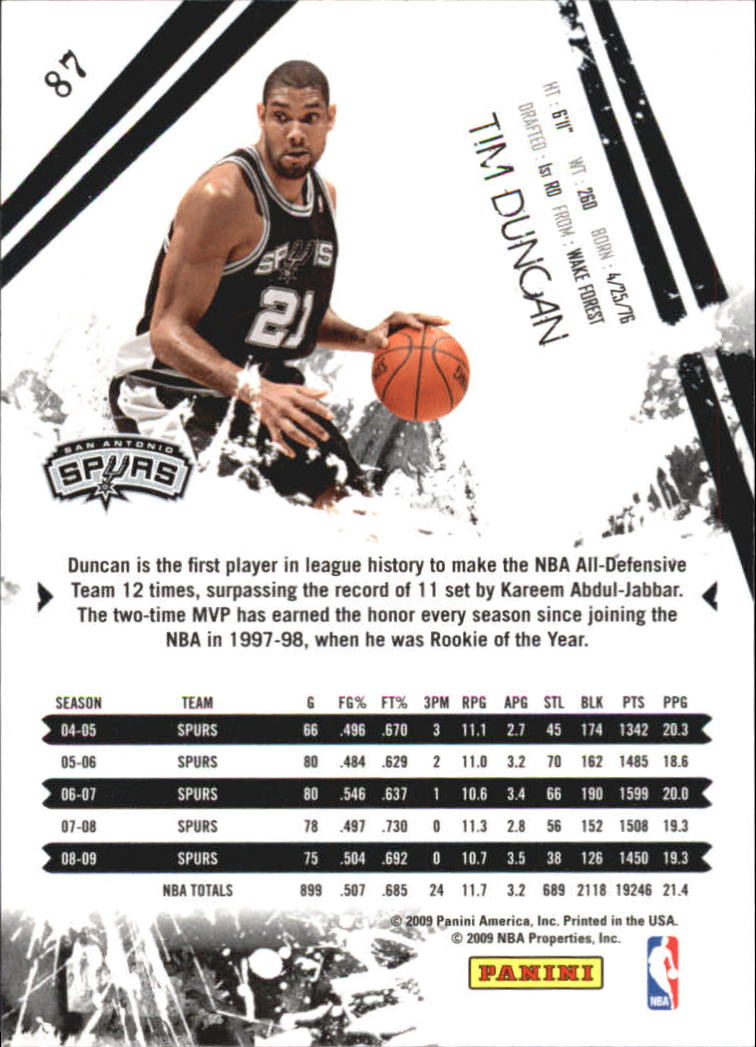 Tim Duncan cards (1998-2016) Spurs - You Choose - Bild 244 von 294