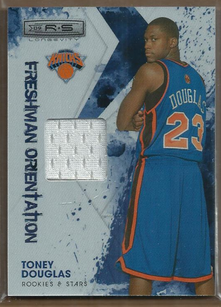 2009-10 Rookies and Stars Longevity Freshman Orientation Materials Jerseys #27 Toney Douglas