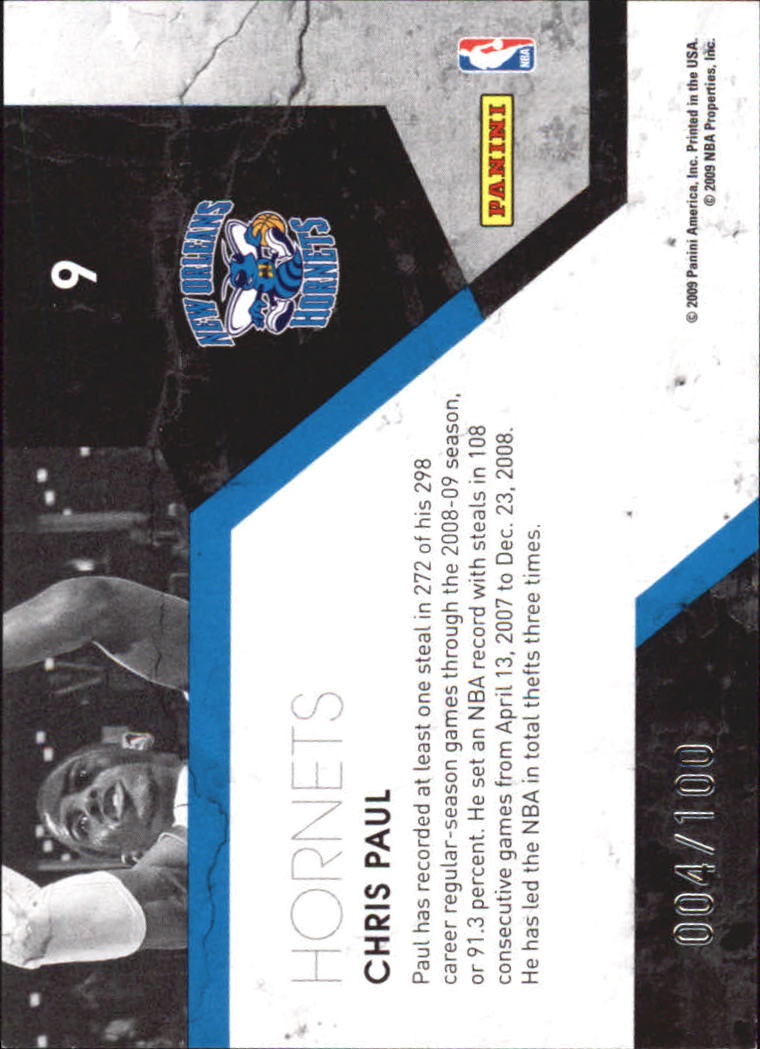 2009-10 Panini Threads #9 Kevin Durant back image