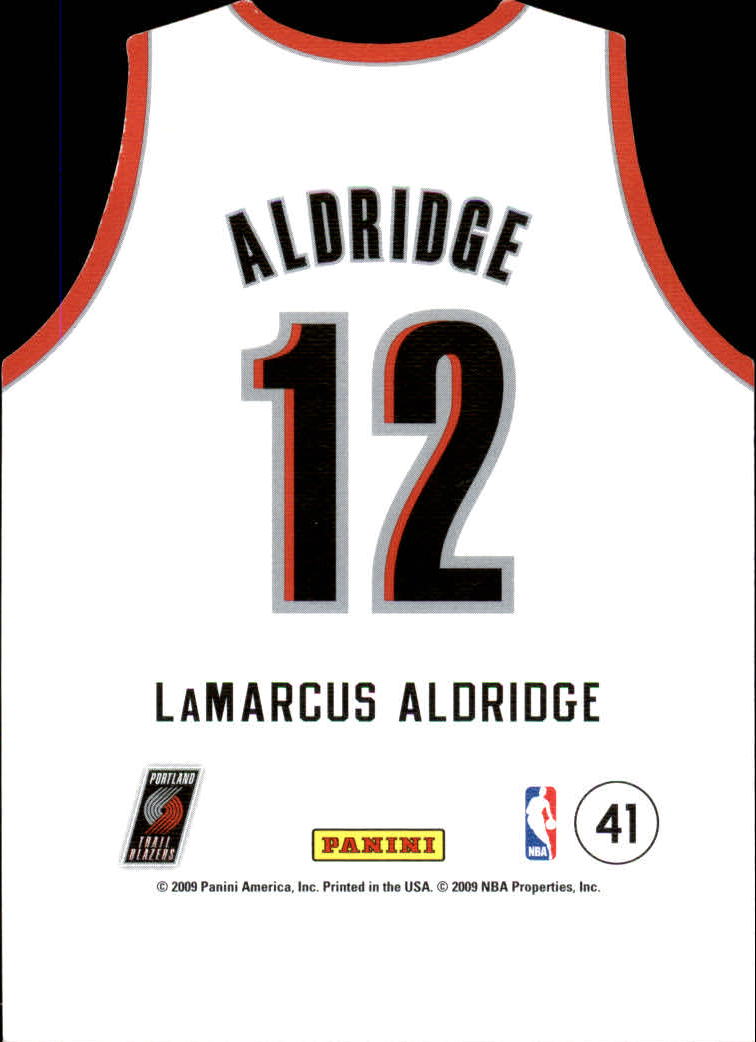 2009-10 Panini Threads Team Threads Home #41 LaMarcus Aldridge back image