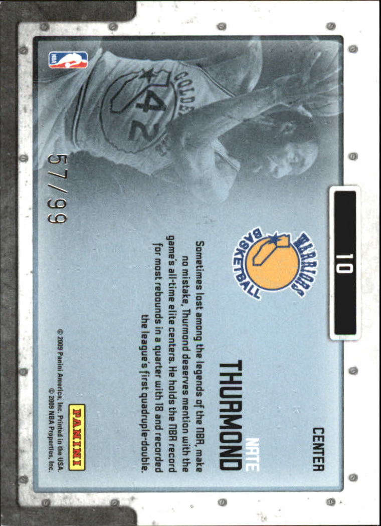 2009-10 Limited Glass Cleaners #10 Nate Thurmond back image