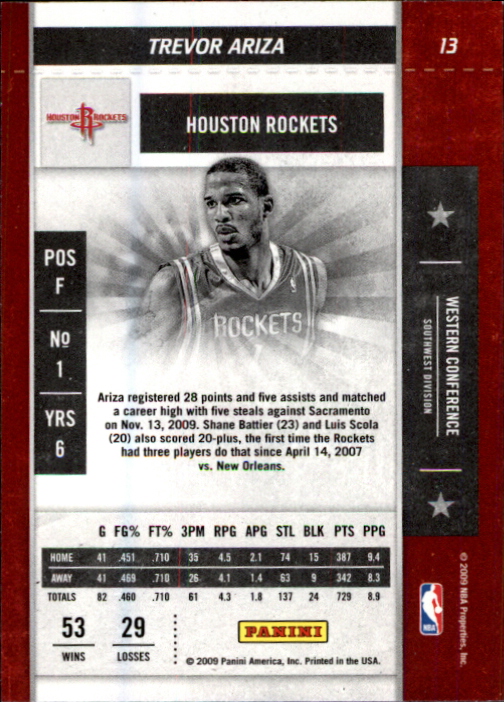 2009-10 Playoff Contenders #13 Trevor Ariza back image