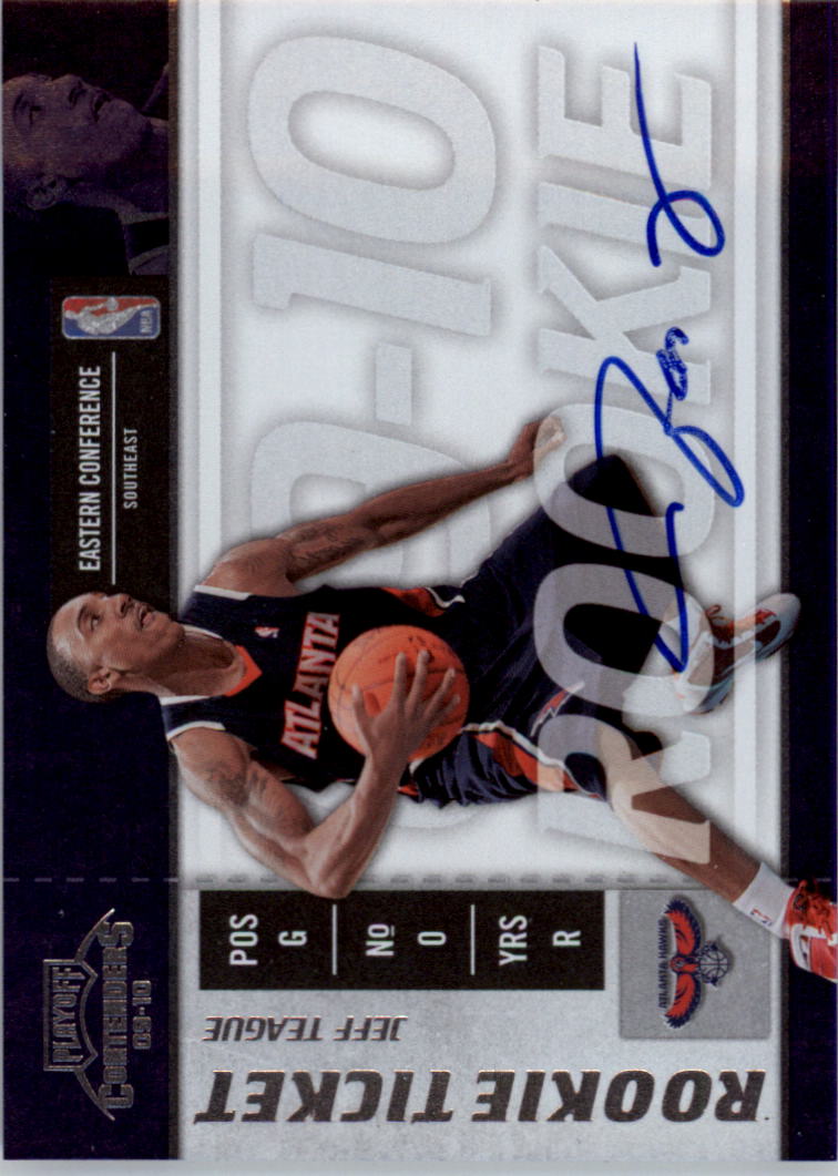 2009-10 Playoff Contenders #117 Jeff Teague AU RC