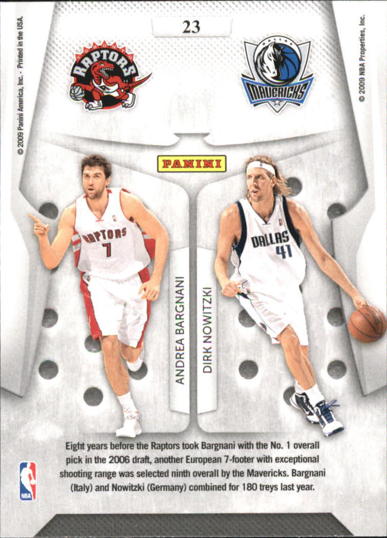 2009-10 Playoff Contenders Round Numbers #23 Andrea Bargnani/Dirk Nowitzki back image
