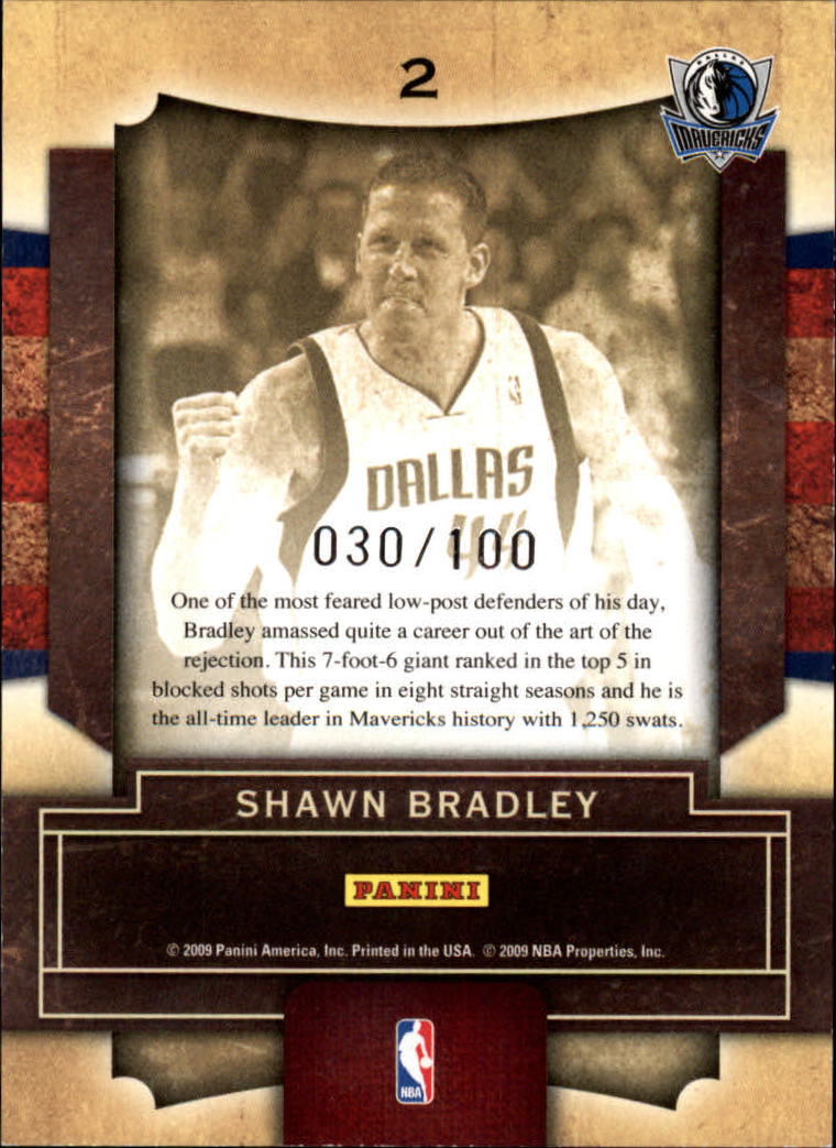 2009-10 Playoff Contenders Legendary Contenders Gold #2 Shawn Bradley back image