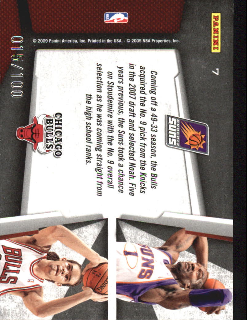 2009-10 Playoff Contenders Draft Tandems Gold #7 Amare Stoudemire/Joakim Noah back image