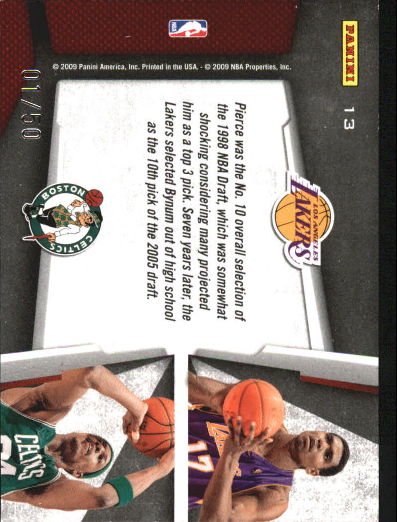 2009-10 Playoff Contenders Draft Tandems Black #13 Andrew Bynum/Paul Pierce back image