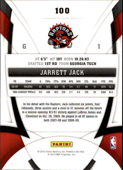 2009-10 Certified #100 Jarrett Jack back image