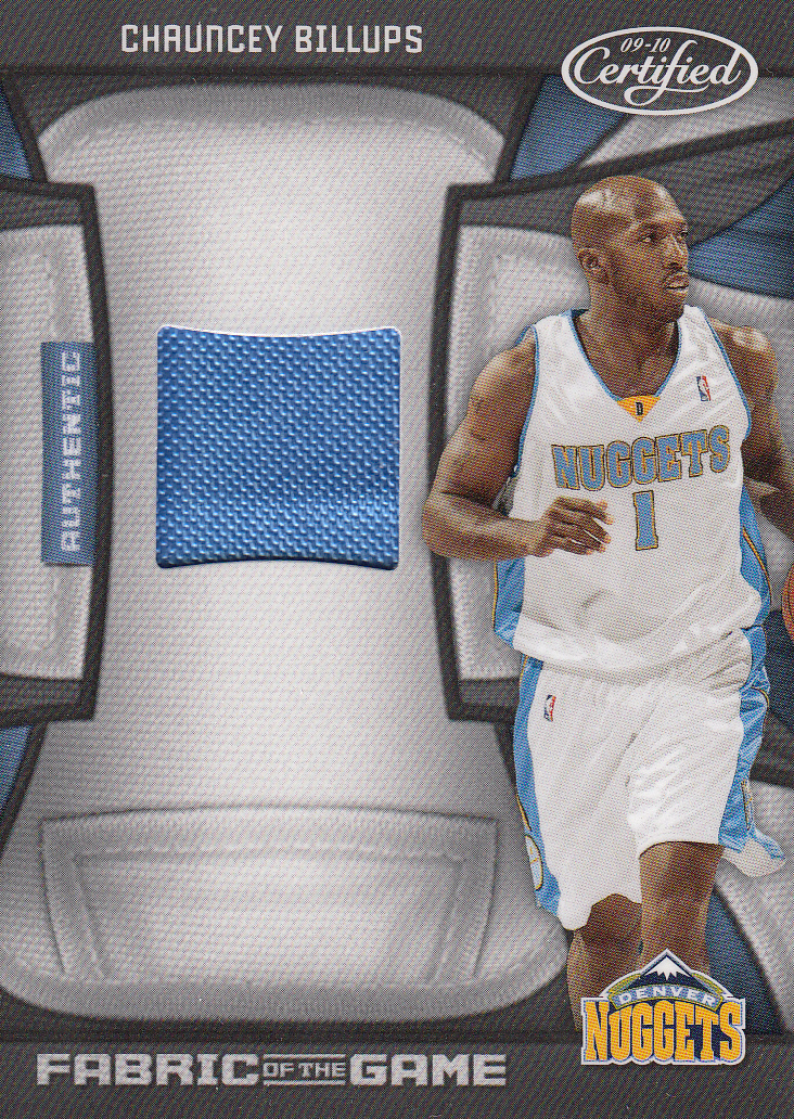 2009-10 Certified Fabric of the Game #28 Chauncey Billups/250