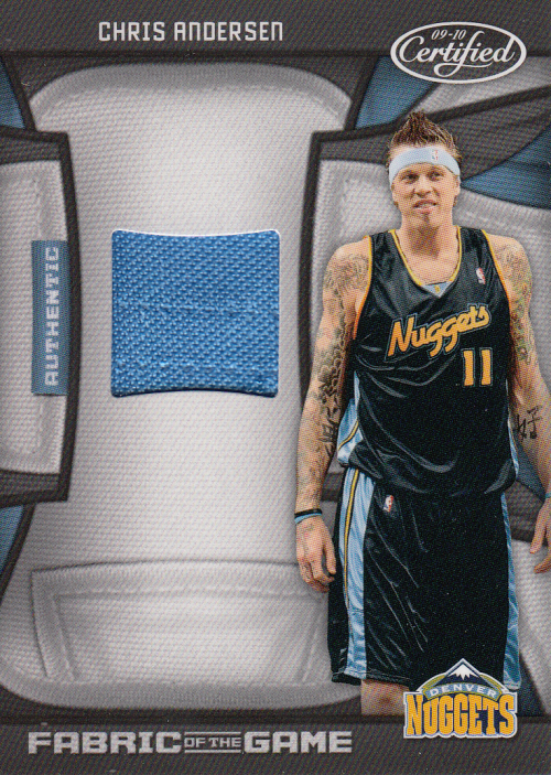 2009-10 Certified Fabric of the Game #29 Chris Andersen/250