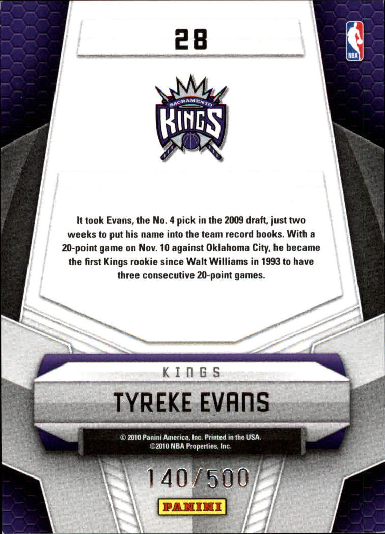 2009-10 Certified Potential #28 Tyreke Evans back image