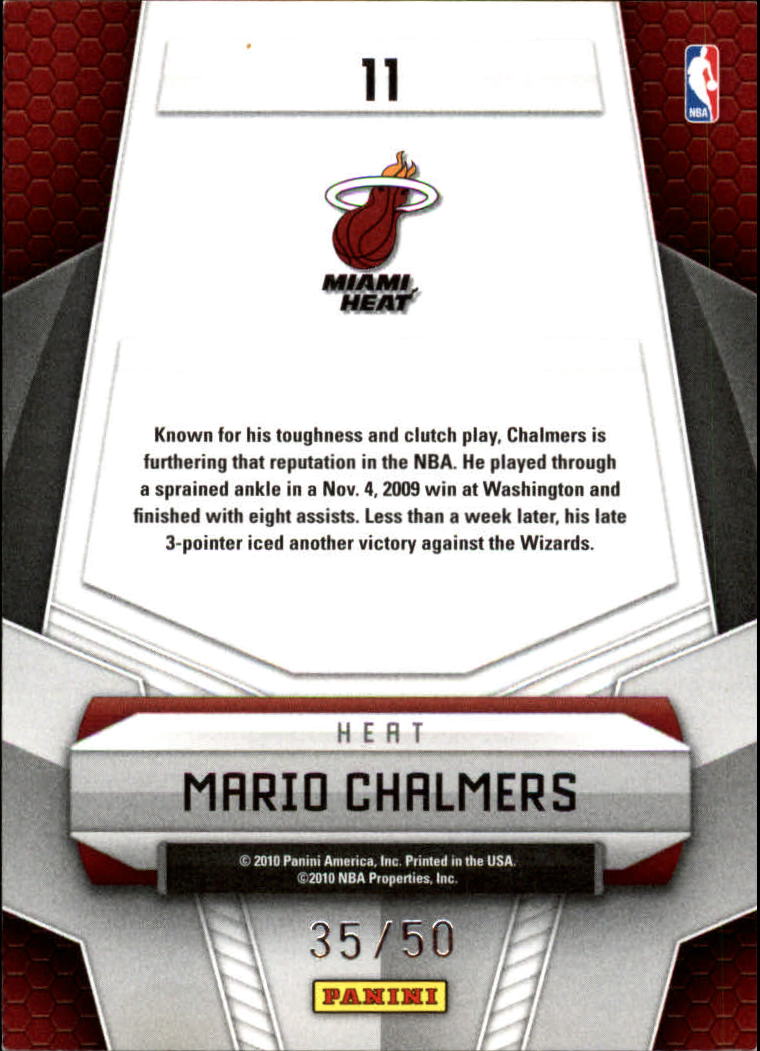 2009-10 Certified Potential Blue #11 Mario Chalmers back image