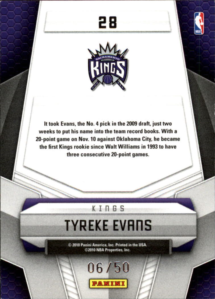 2009-10 Certified Potential Blue #28 Tyreke Evans back image