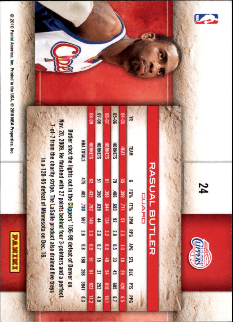 2009-10 Studio #24 Rasual Butler back image