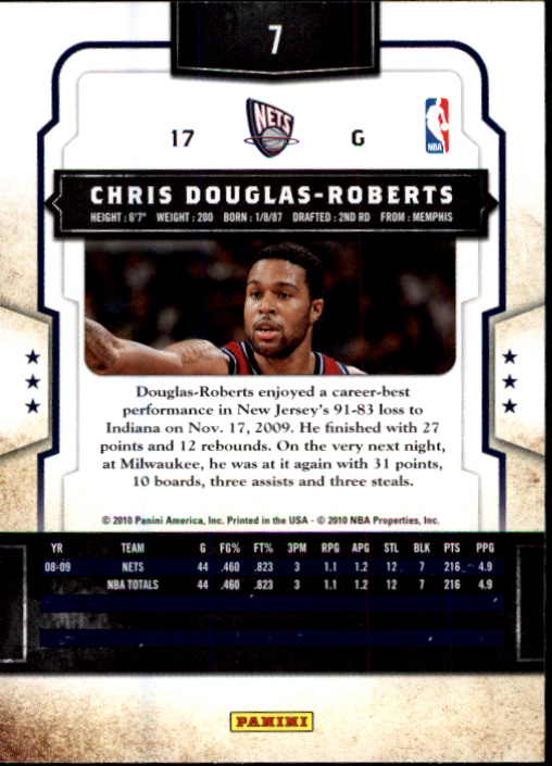2009-10 Classics #7 Chris Douglas-Roberts back image