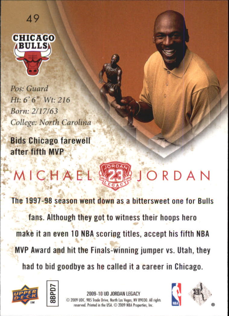 Upper Deck Michael Jordan Legacy Collection Michael Jordan