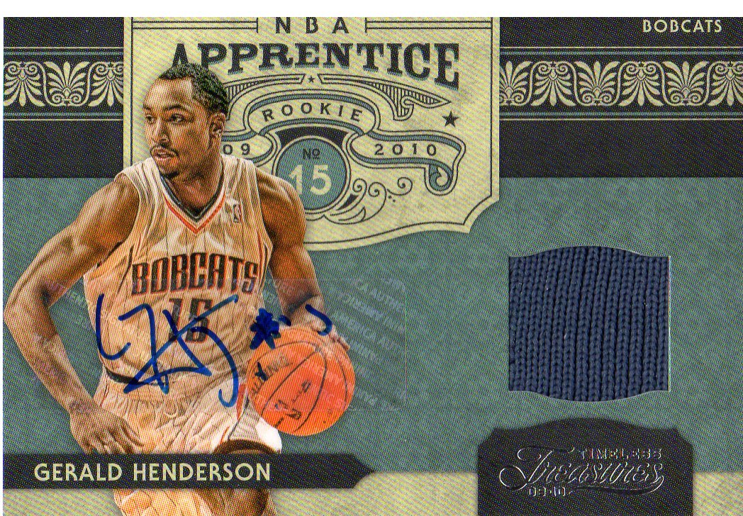 2009-10 Timeless Treasures NBA Apprentice Materials Signatures #11 Gerald Henderson