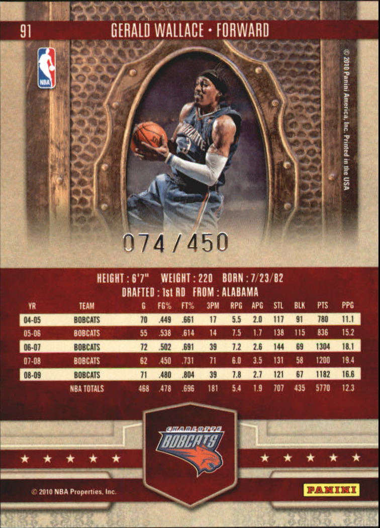 2009-10 Court Kings #91 Gerald Wallace back image