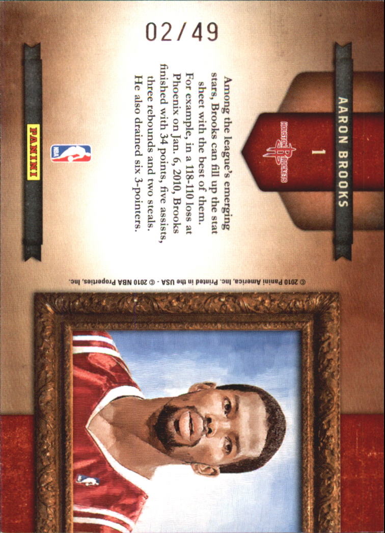 2009-10 Court Kings Gallery of Stars Silver #1 Aaron Brooks back image