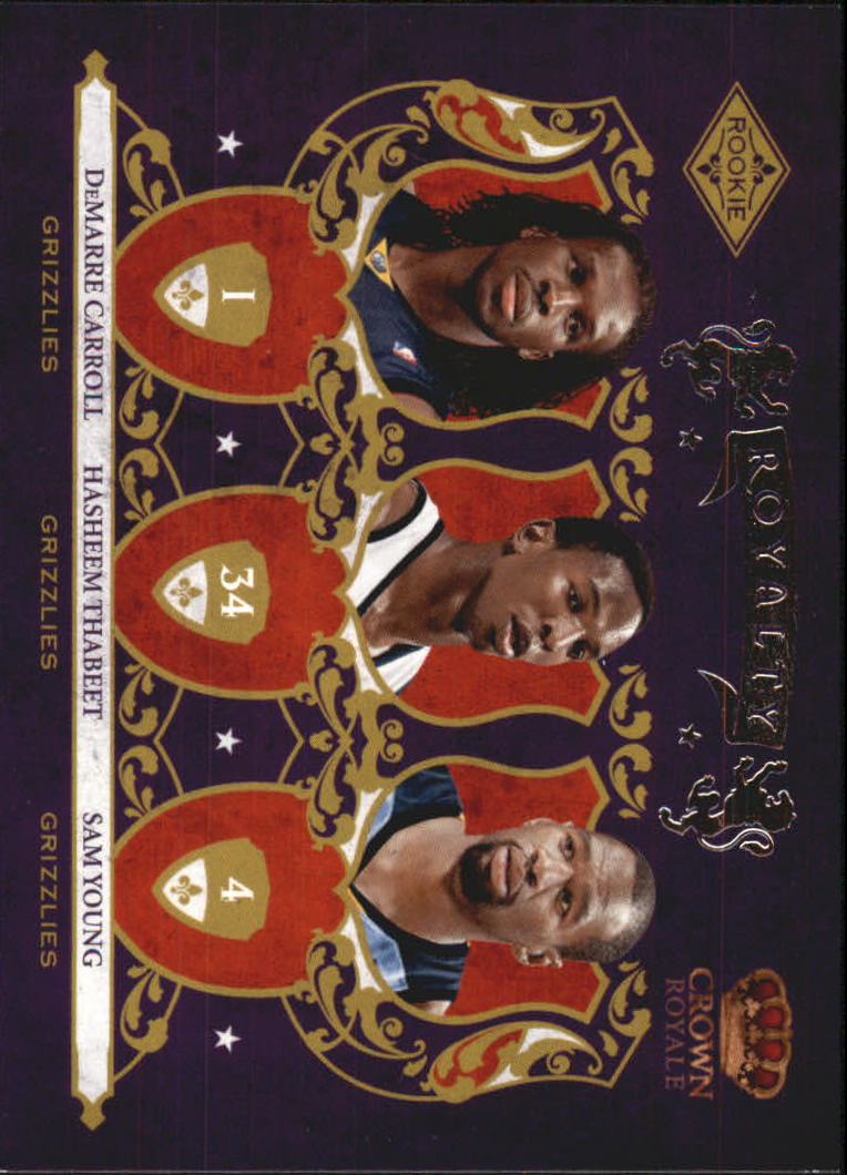 2009-10 Crown Royale Rookie Royalty #9 DeMarre Carroll/Hasheem Thabeet/Sam Young