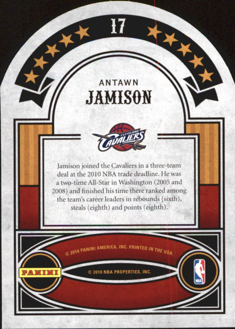 2009-10 Crown Royale All-Stars #17 Antawn Jamison back image