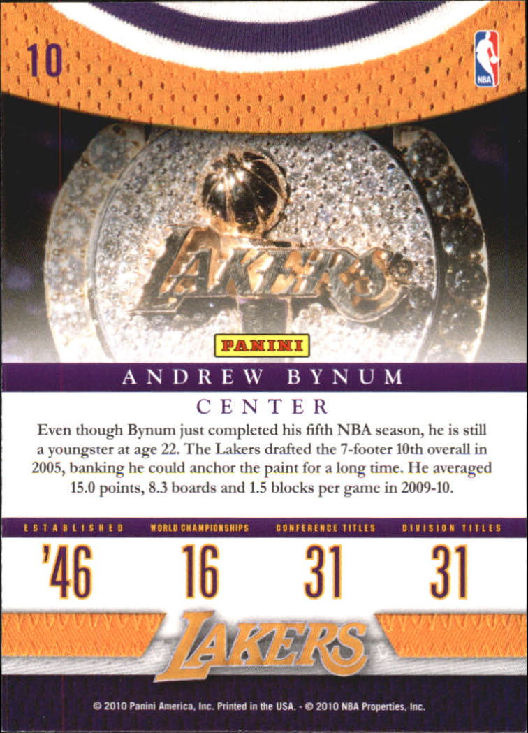 2009-10 Panini Season Update #10 NBA All-Star Game/Attendance Record HL back image