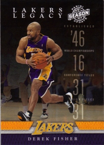 2009-10 Panini Season Update Lakers Legacy #2 Derek Fisher