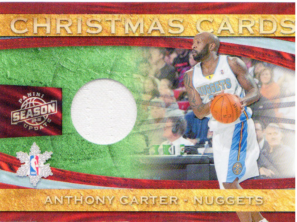 2009-10 Panini Season Update Christmas Cards Materials #3 Anthony Carter
