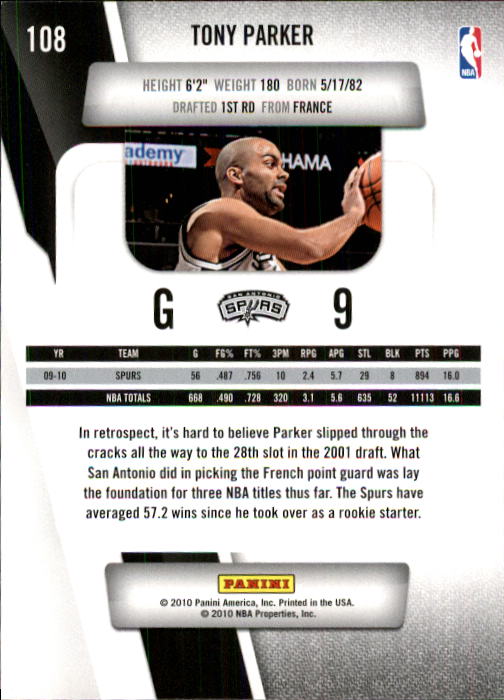 Tony Parker cards (2002-2018) Spurs Hornets - You Choose - Picture 164 of 227