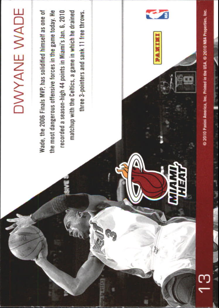 2010-11 Prestige Franchise Favorites #13 Dwyane Wade back image