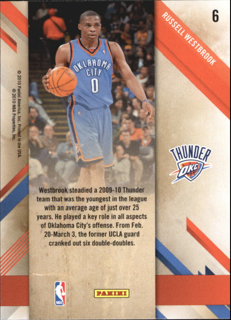 2010-11 Prestige Stars of the NBA #6 Russell Westbrook back image