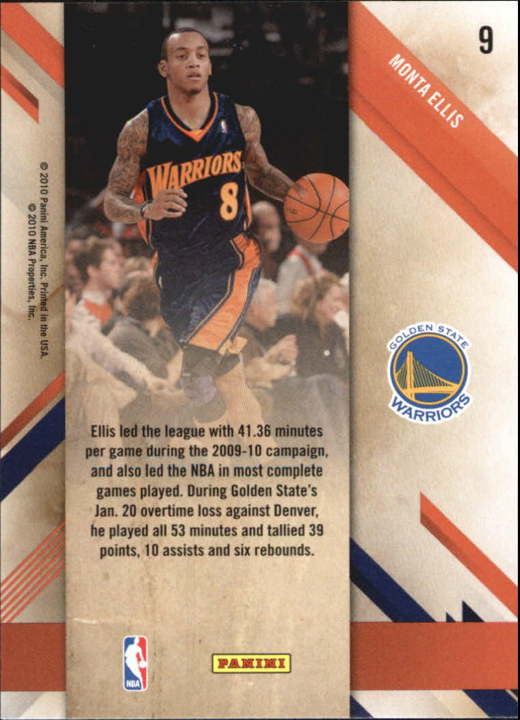 2010-11 Prestige Stars of the NBA #9 Monta Ellis back image